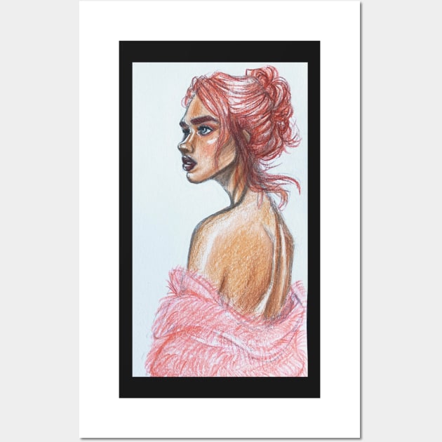 Pink-haired girl Wall Art by neniarts